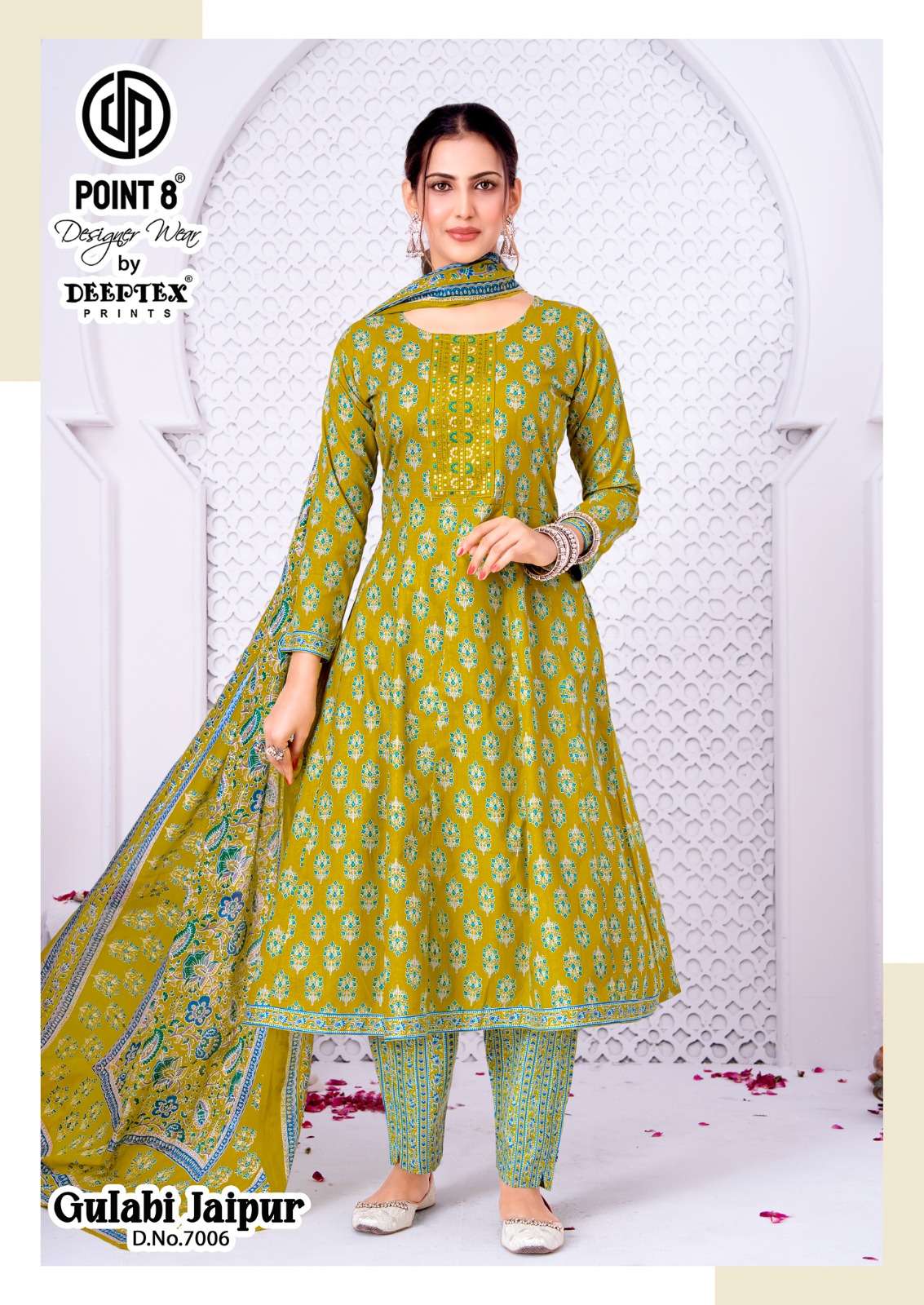 Point 8 by Deeptex Prints Gulabi Jaipur Vol.07 Point 8 by Deeptex Prints Gulabi Jaipur Vol.07 Ready Made Anarkali Suit